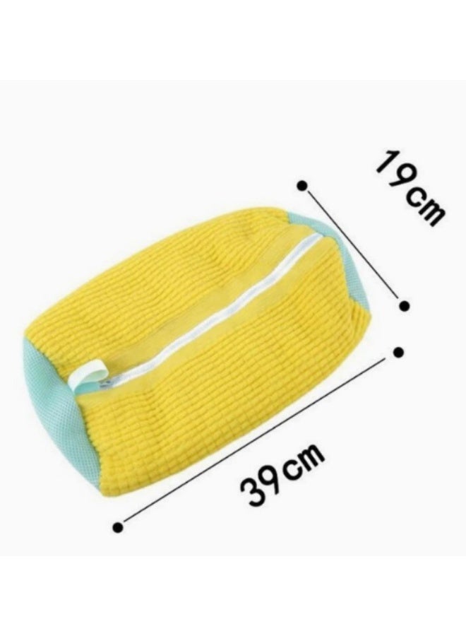 Woofixer 2 Pack Shoe Washing Bag for Washing Machine, Reusable Portable Shoe Care Bag for All Shoe Types & Sizes, Deep Cleaning Laundry Bag (Yellow) - Image 5